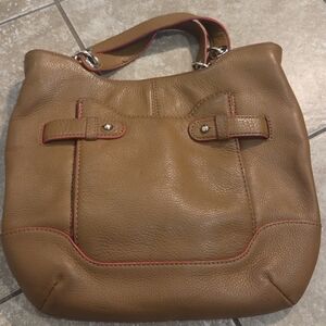 Vince Camuto Womens Tan/Brown 100% Leather Tote Handbag